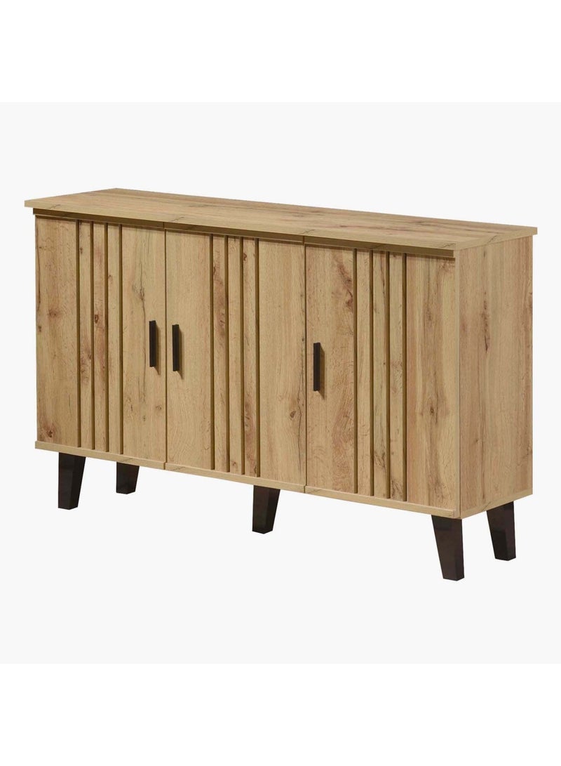 Home Box Porto 12-Pair Shoe Cabinet With 3 Doors And 4 Shelves 34x72x114 cm , Engineered Wood With Foil Veneer - Image 4